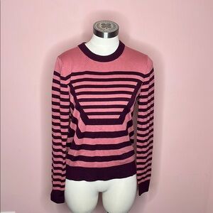 Michael Kors Chic Striped Sweater in Pink and Purple